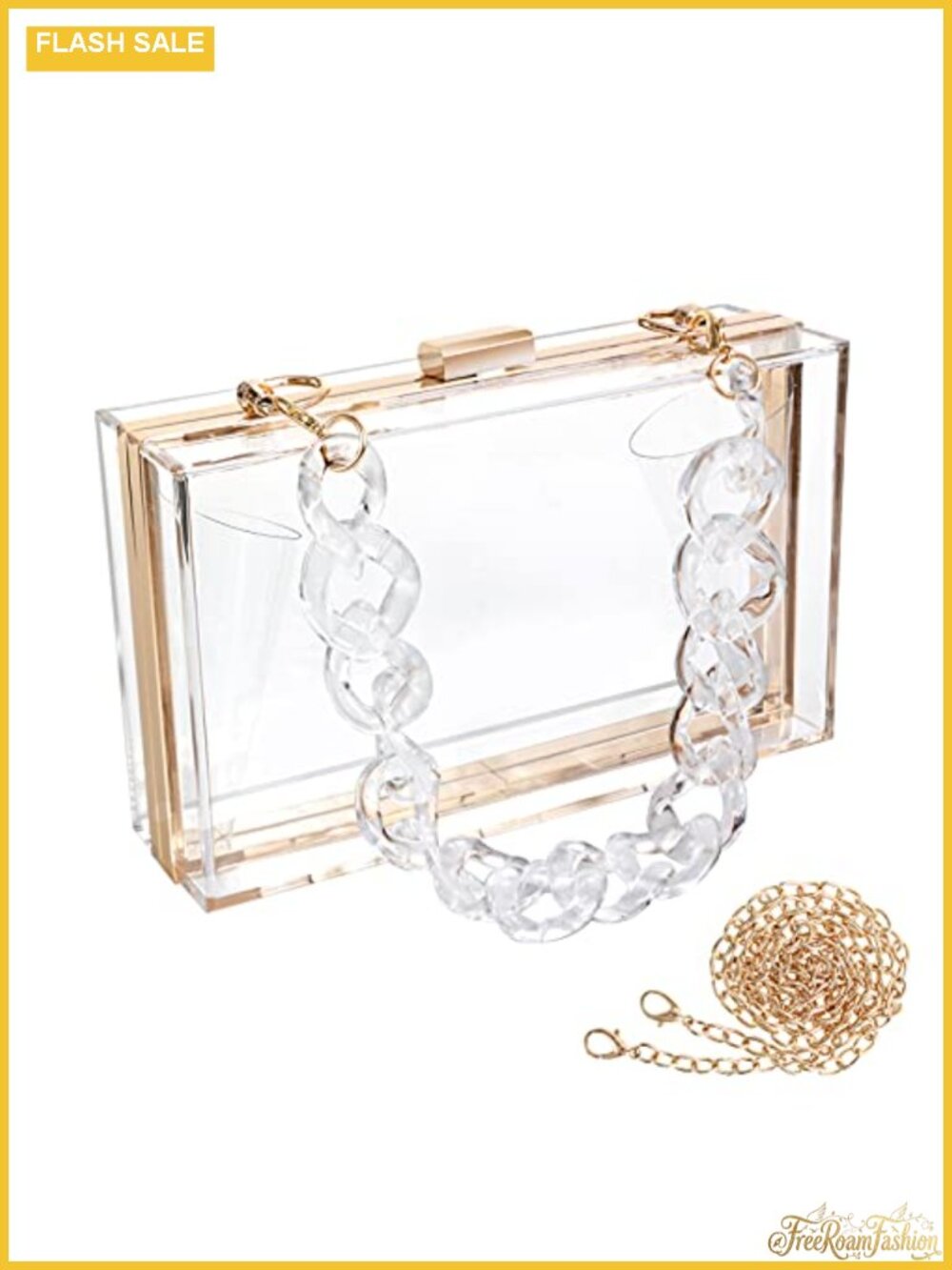 Clear Acrylic Stadium Approved Crossbody Clutch for Women Evening Party